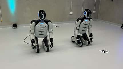 Humanoider Roboter Hexagon Aeon in BMW-Produktion.