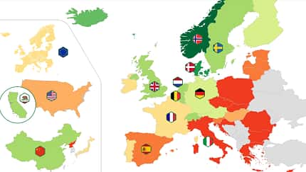 Berylls Moove Podcast E-Mobility Ranking Länderkarte